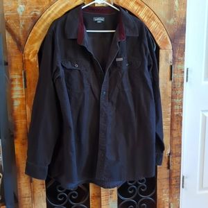 Eddie Bauer Button Down Long Sleeve Shirt. 2XL. Charcoal.